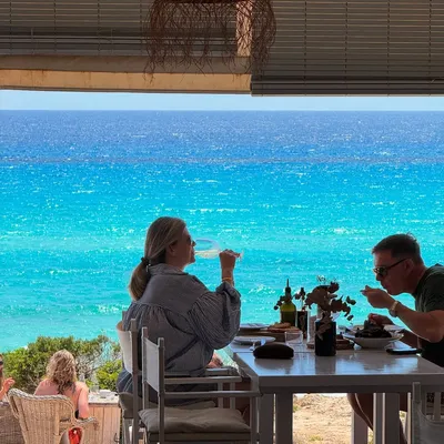 Dining with Mediterranean views